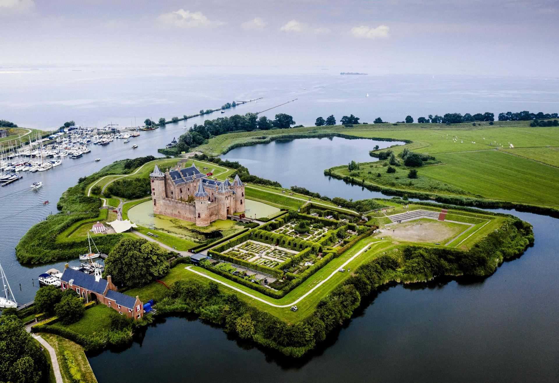 Muiderslot Castle (Netherlands) is part of the larger set of “Dutch Defense Water Lines”, now listed as World Heritage.
