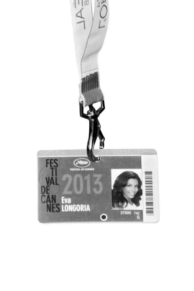 The badge of American actress Eva Longoria in 2013.