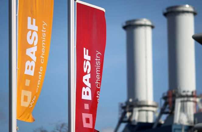 The headquarters of the BASF company in Ludwigshafen, western Germany, February 28, 2020.