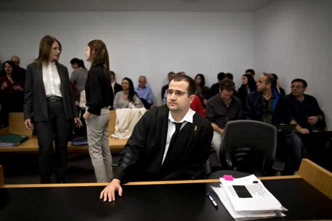 Lawyer Eitay Mack at the Tel Aviv court on January 16, 2020.