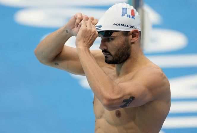 Florent Manaudou in training in Tokyo, July 22, 2021.
