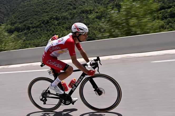 Guillaume Martin, from the Cofidis team, during the 15th stage of the 2021 Tour de France cyclist between Céret (Pyrénées-Orientales) and Andorra la Vella, on July 11.