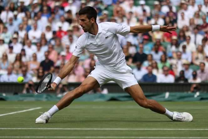 Novak Djokovic on July 11, 2021 in Wimbledon, UK.