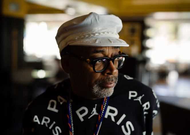 Spike Lee, president of the jury of the Festival de Cannes, pictured in the lounge of the restaurant La Palme d'Or, at the Hotel Martinez, in Cannes, July 6, 2021.