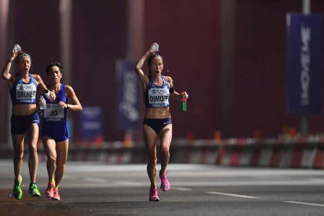 Arrival of the IAAF World Athletics Championships Doha 2019 women's marathon in Doha, Qatar in September 2019.