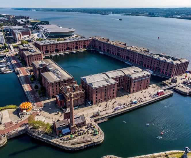 The Royal Albert Dock in Liverpool, May 31, 2021. These former warehouses notably house a branch of the Tate Gallery in London.