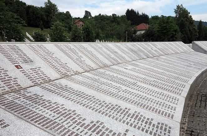 At the genocide memorial in Srebrenica, Bosnia and Herzegovina, in 2015.