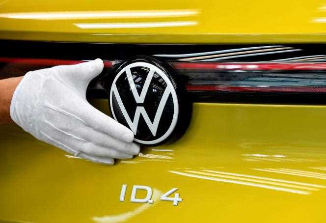 Volkswagen ID.4 electric model production line inspection on September 18, 2020 in Germany.