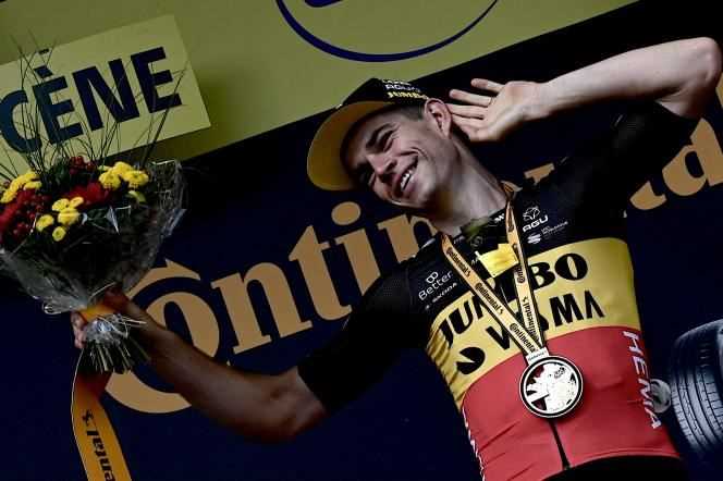Wout van Aert (Jumbo-Visma) wins in the 11th stage of the Tour de France between Sorgues and Malaucène (Vaucluse), on July 7.