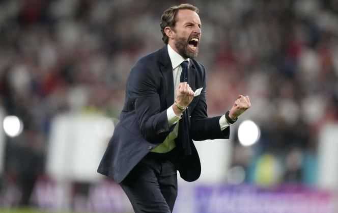 Gareth Southgate during the England-Denmark meeting in London on July 7, 2021.