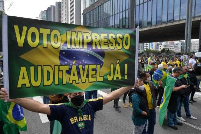They were thousands of pro-Bolsonaro supporters on Paulista Avenue in Sao Paulo (Brazil), Sunday August 1.