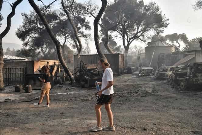 An equestrian center burned down in Varympompi on August 4.