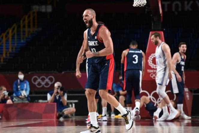 Evan Fournier, one of the executives of the French basketball team competing for a medal in Tokyo.