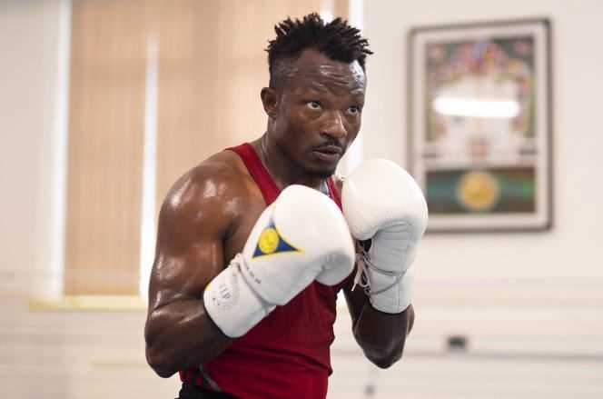 Thomas Essomba in training in Sheffield, Great Britain on August 4, 2021.