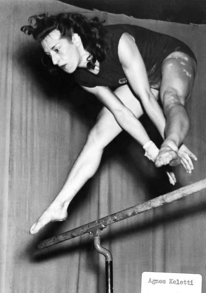 Agnes Keleti, at the Helsinki Olympic Games in 1952.