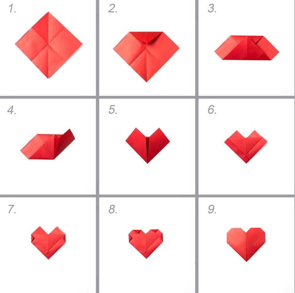 Make a wedding present: origami instructions for a heart