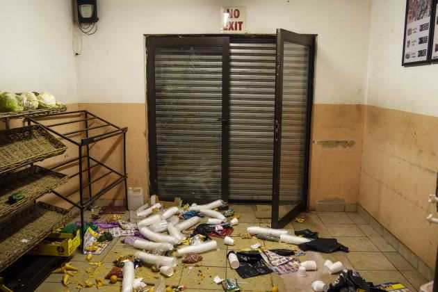 A store after the passage of the looters, in Thokoza, in the suburbs of Johannesburg, on August 19, 2021.