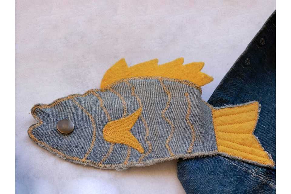 Upcycling ideas for jeans: appliqué made of denim