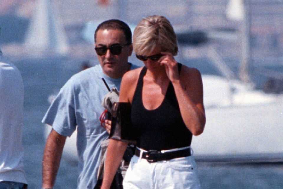 Dodi Al Fayed and Princess Diana on August 22, 1997 in St. Tropez
