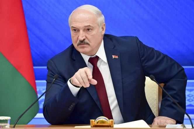 Belarusian President Alexander Lukashenko on August 9, 2021 in Minsk.