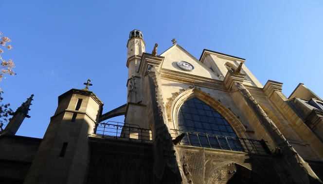 The facade of the Saint-Merry church, in Paris.
