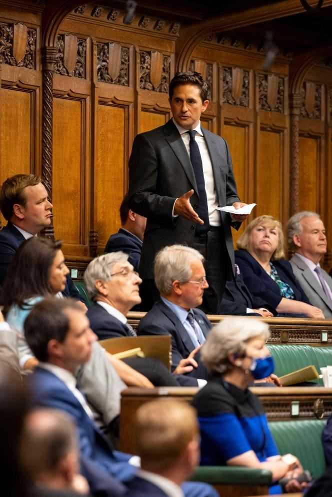 Tory MP Johnny Mercer speaking at a Special Session of Parliament, House of Commons, London on August 18, 2021.