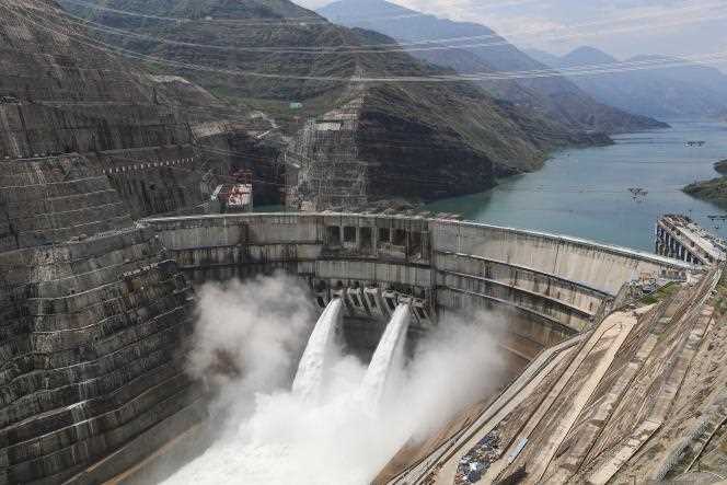 The dam and hydropower plant in Zhaotong (China), June 26, 2021.