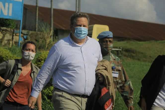 US Ambassador to Kinshasa Mike Hammer during a trip to Beni, eastern DRC, in October 2020.