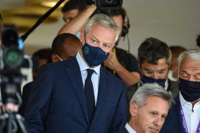 The Minister of the Economy, Finance and Recovery, Bruno Le Maire, during the Medef Summer School, at the Longchamp racecourse, on August 25, 2021.