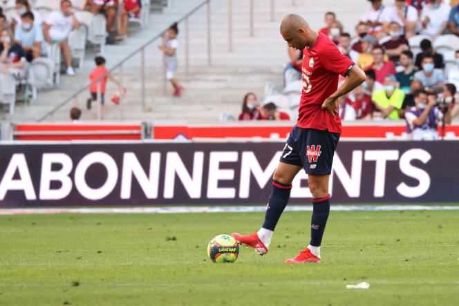 Burak Yilmaz during Lille's defeat against Nice, at the Pierre-Mauroy stadium, on August 14.