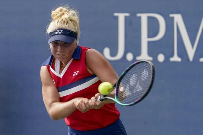 Clara Tauson's backhand at the US Open on August 31 in New York City.