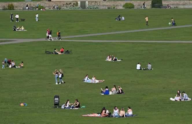 A lawn in Greenwich Park, London, March 30, 2021.