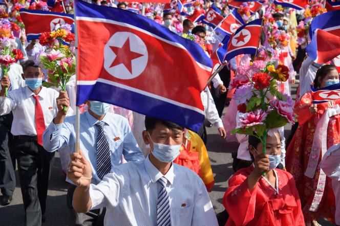 Celebration of the 73 years of the founding of the Democratic People's Republic of Korea (the official name of North Korea), in Pyongyang, on September 9, 2021.