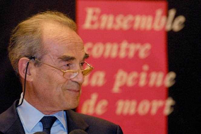 The former lawyer and Minister of Justice Robert Badinter, author in 1977 of a powerful indictment against the death penalty.