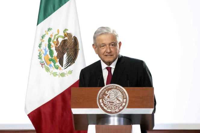 Mexican President Andres Manuel Lopez Obrador during his government's third annual report at the National Palace in Mexico City on September 1, 2021.
