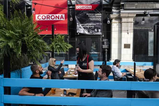 A restaurant terrace in Montreal, May 28.
