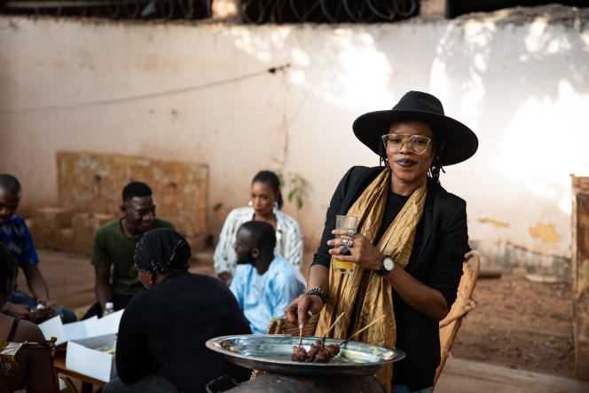 Ami Yerewolo, at a barbecue organized with some friends in the Korofina district, Bamako, Mali, on May 14, 2021.
