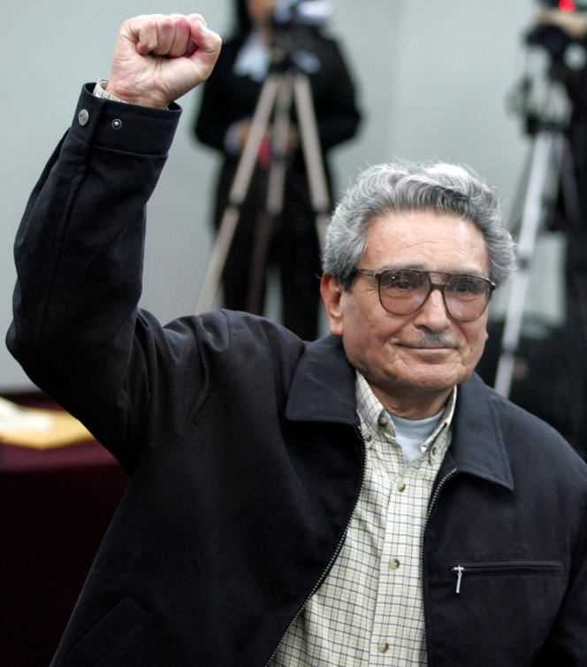 Abimael Guzman, at Callao High Security Prison, Peru, November 5, 2004.