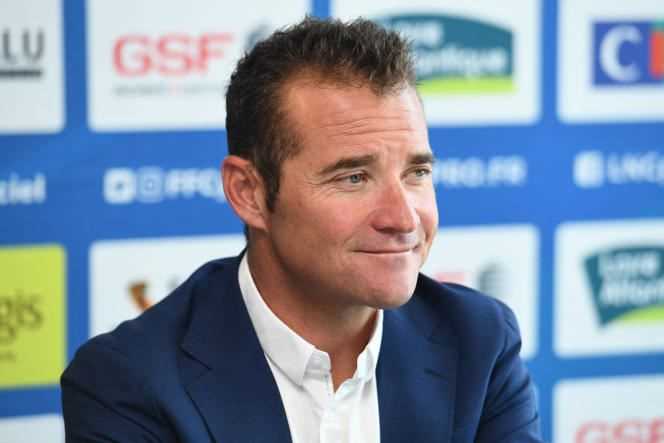 Thomas Voeckler, during his official presentation as manager of the French cycling team, on June 30, 2019, in La Haie-Fouassière (Loire-Atlantique).