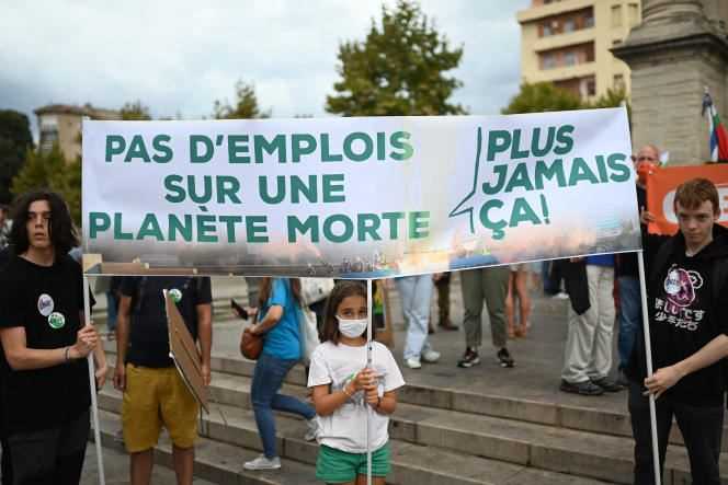 Demonstration on the sidelines of the IUCN Congress in Marseille, September 3, 2021.