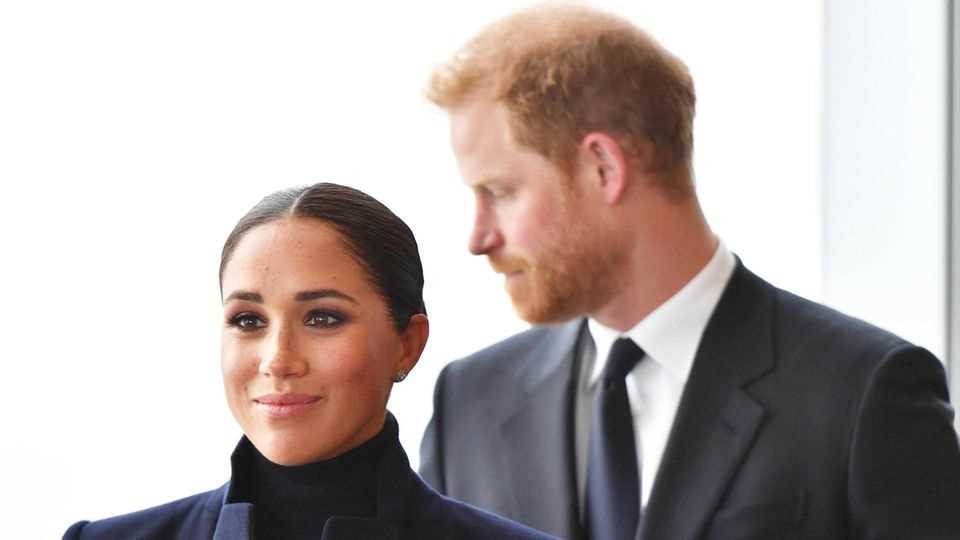 Duchess Meghan and Prince Harry visiting One World Trade Center, New York City, United States of America, 23 September 2021.