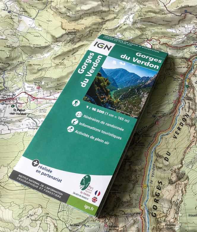 The IGN map, essential for hiking.