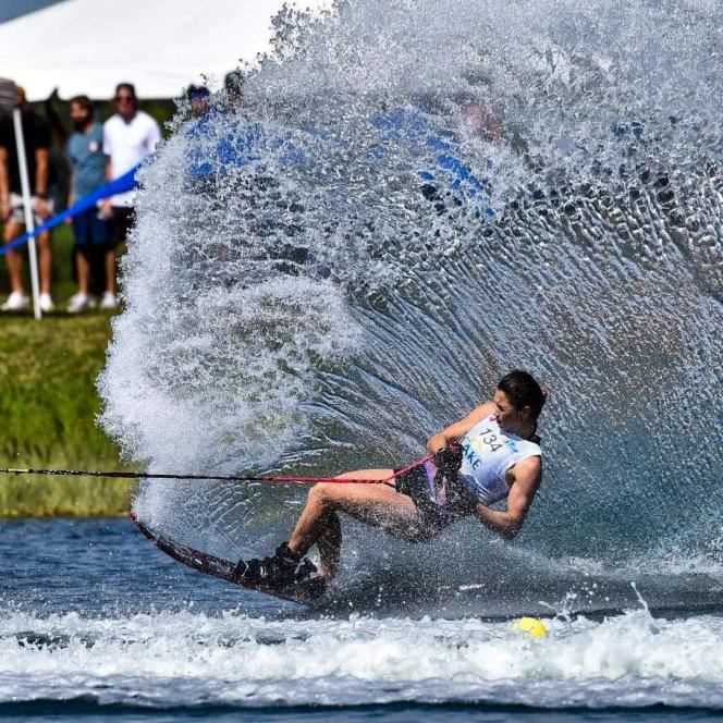 France's Manon Costard during the World Water Ski Championships in Groveland, USA on October 17, 2021.