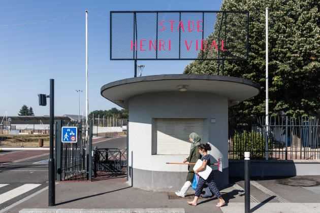 The Henri-Vidal stadium, in the Bosquets district, in Montfermeil (Seine-Saint-Denis), September 8, 2021.