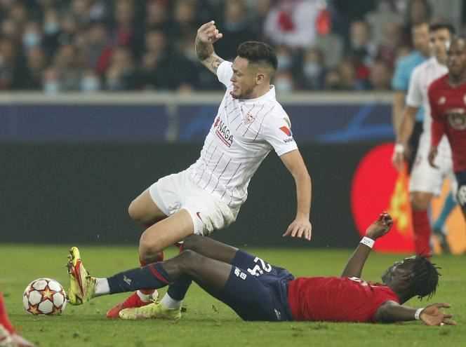 The tactical battle prevailed over the technical quality between Lille of Amadou Onana (on the ground) and Sevilla of Lucas Ocampos.