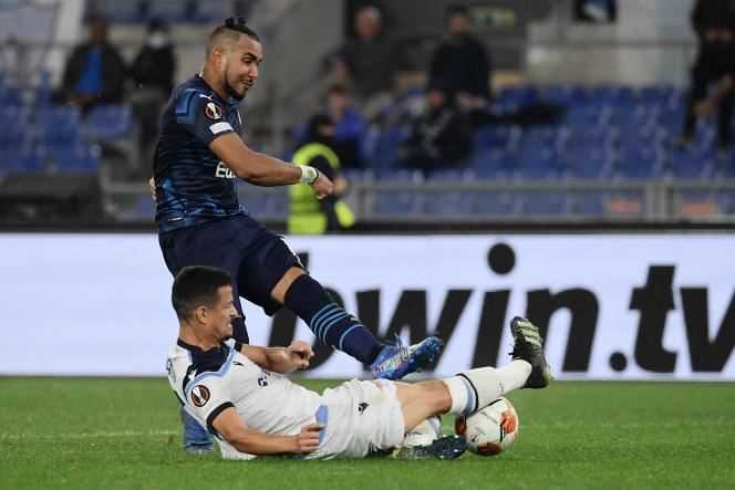 Marseillais Dimitri Payet stopped in his tracks by Lazio, in Rome, October 21, 2021.