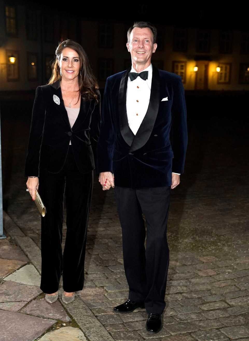 Princess Marie and Prince Joachim of Denmark pose for the photographers.