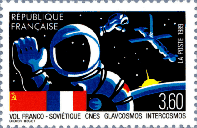 Stamp published in 1989, created by Didier Bécet.