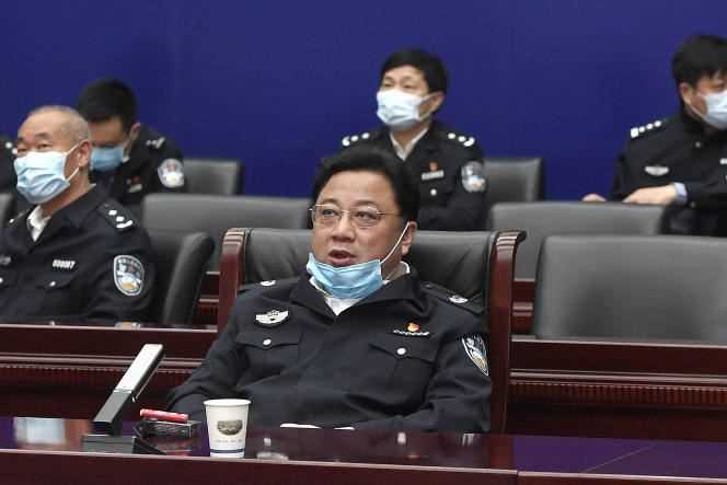 Sun Lijun, then vice-minister of public security, on April 7, 2020 in Wuhan.