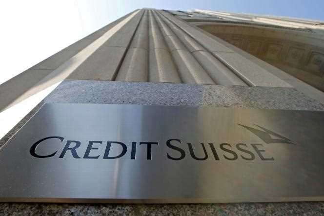 The “Credit Suisse” plaque outside the bank's US offices in Manhattan on September 1, 2015.